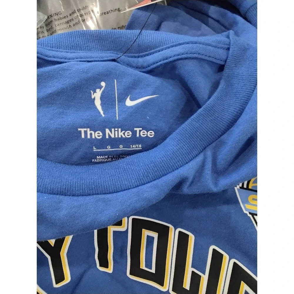 Nike‎ Chicago Sky Reese Rebel Edition Kids T Shirt Blue Basketball M 10/12